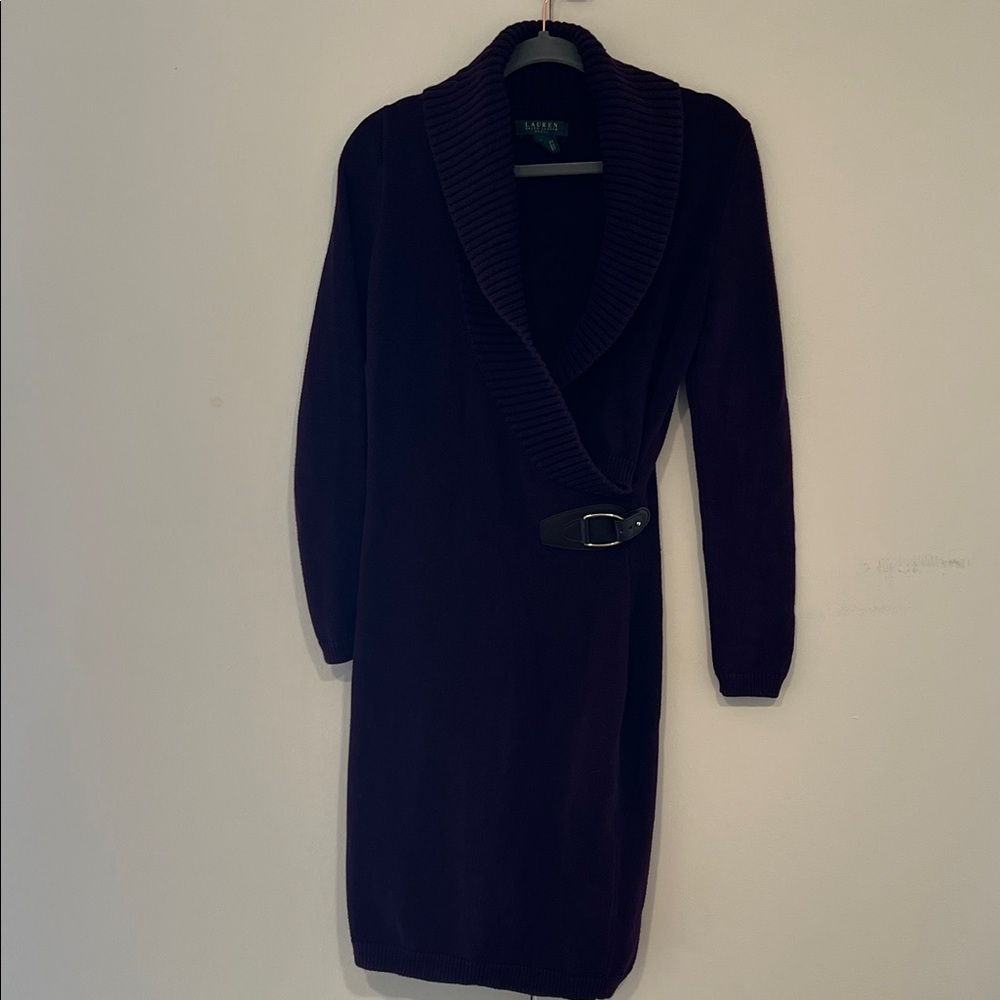 Woven Cotten Ralph Lauren Deep Purple Dress